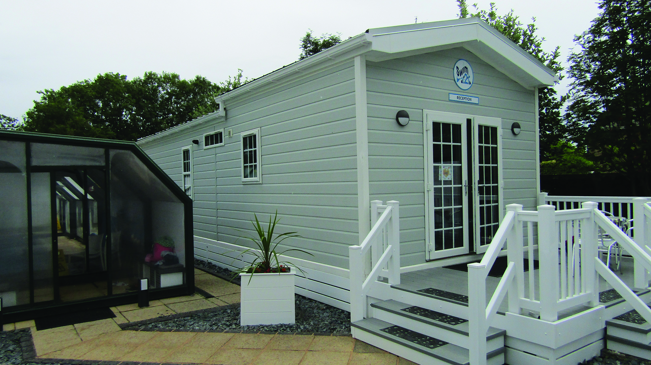 External area, reception and Pool building